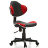 Chaise pivotante pour des enfants KIDDY GTI-2 gris-rouge avec revêtement en maille et piètement à roulettes de hjh OFFICE