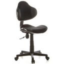 Chaise pivotante pour des enfants KIDDY GTI-2 noire avec revêtement en maille et cinq roulettes de hjh OFFICE