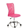 Chaise pivotante pour des enfants KIDDY NET I rose avec dossier en maille et pied brillant de hjh OFFICE