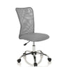 Chaise pivotante pour des enfants KIDDY NET I grise avec revêtement en maille et piètement en métal brillant de hjh OFFICE