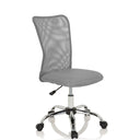 Chaise pivotante pour des enfants KIDDY NET I grise avec revêtement en maille et piètement en métal brillant de hjh OFFICE
