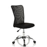 Chaise pivotante pour des enfants KIDDY NET I noire avec dossier en maille et pied brillant de hjh OFFICE