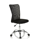 Chaise pivotante pour des enfants KIDDY NET I noire avec dossier en maille et pied brillant de hjh OFFICE