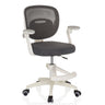 Chaise pivotante pour des enfants KIDDY SMART grise avec dossier en maille et structure blanche de hjh OFFICE