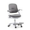 Chaise pivotante pour enfants Kiddy Smart Step en gris clair avec revêtement en maille et un repose-pieds intégré de hjh OFFICE