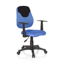 Chaise pivotante pour des enfants KIDDY STYLE bleu et noir avec revêtement en maille et accoudoirs de hjh OFFICE