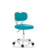 Chaise pivotante pour des enfants KIDDY TOP W bleue avec structure blanche et roulettes de hjh OFFICE