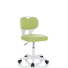 Chaise pivotante pour des enfants KIDDY TOP W verte avec structure blanche et roulettes de hjh OFFICE