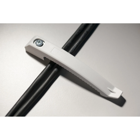 Collier de serrage pour câbles KLEM en plastique gris avec une vis de fixation de hjh OFFICE PRO
