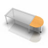 Bureau KONTOR KA 60 avec plateau semi-circulaire couleur hêtre et structure métallique de hjh OFFICE PRO