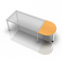 Bureau KONTOR KA 60 avec plateau semi-circulaire couleur hêtre et structure métallique de hjh OFFICE PRO