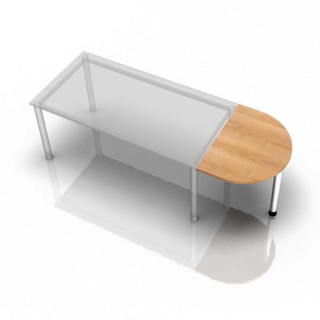 Bureau KONTOR KA 60 avec un plateau en bois clair effet noyer et des pieds argentés de hjh OFFICE PRO