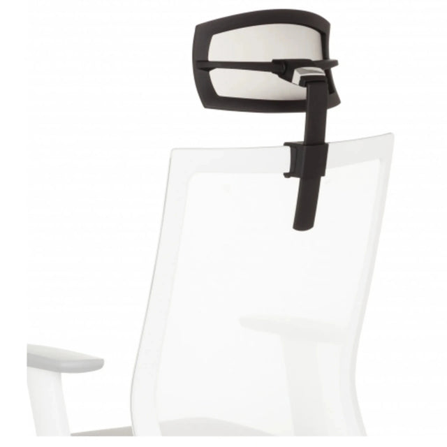 Appuie-tête KS ASPEN noir avec rembourrage blanc et bras de support réglable de hjh OFFICE
