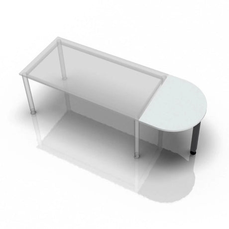 Table d'appoint grise LA60 G / LA80 G / LA160 G avec un plateau ovale et quatre pieds de hjh OFFICE PRO