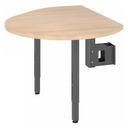 Plaque d'extension LA92 C en chêne avec pieds de support et console couleur graphite de hjh OFFICE PRO