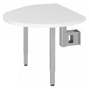 Platine d'extension blanche LA92 C avec pieds de support argentés et console de hjh OFFICE PRO