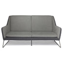 Canapé lounge LAGUN gris clair avec des accents gris foncé et des pieds fins en métal de hjh OFFICE