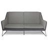Canapé lounge LAGUN gris clair avec des accents gris foncé et des pieds fins en métal de hjh OFFICE