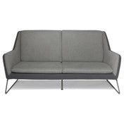 Canapé lounge LAGUN gris clair avec des accents gris foncé et des pieds fins en métal de hjh OFFICE