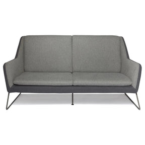 Canapé lounge LAGUN gris clair avec des accents gris foncé et des pieds fins en métal de hjh OFFICE