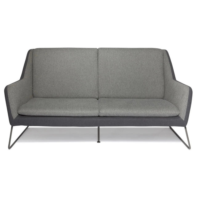 Canapé lounge LAGUN gris clair avec des accents gris foncé et des pieds fins en métal de hjh OFFICE