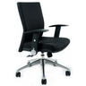 Siège de bureau de qualité professionnelle LAGUNA PRO avec revêtement en tissu noir et piètement brillant de hjh OFFICE