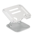 Support pour ordinateur portable LAPTOP STAND argenté avec fentes de ventilation et support réglable de hjh OFFICE
