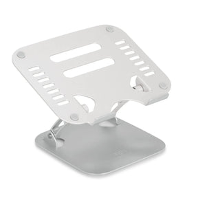 Support pour ordinateur portable LAPTOP STAND argenté avec fentes de ventilation et support réglable de hjh OFFICE