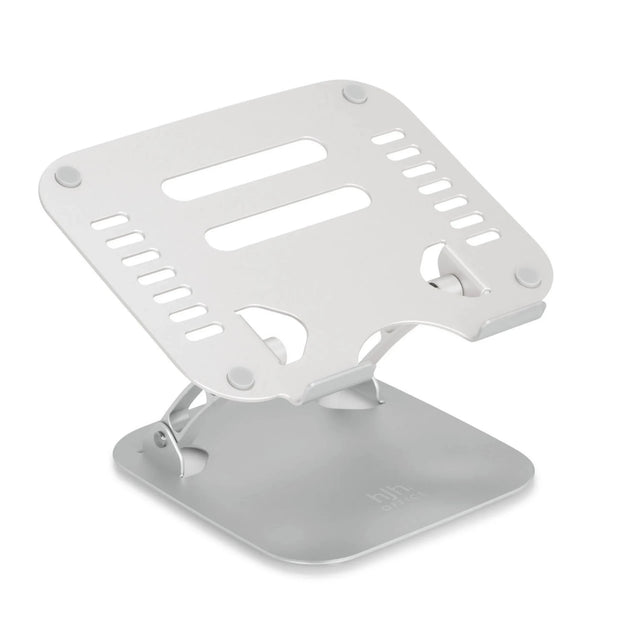 Support pour ordinateur portable LAPTOP STAND argenté avec fentes de ventilation et support réglable de hjh OFFICE