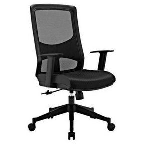 Siège de bureau de qualité professionnelle LAVITA en noir avec dossier en maille et accoudoirs de hjh OFFICE