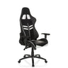 Fauteuil Gamer LEAGUE PRO en noir et blanc avec appui-tête et accoudoirs intégrés de hjh OFFICE