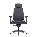 Chaise de bureau LiberNovo Maxis Airflow en graphite avec appui-tête, accoudoirs et cinq roulettes de Libernovo