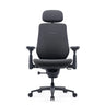 Chaise de bureau LiberNovo Maxis Elektric en graphite avec appui-tête et accoudoirs réglables de Libernovo
