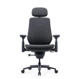 Chaise de bureau LiberNovo Maxis Elektric en graphite avec appui-tête et accoudoirs réglables de Libernovo