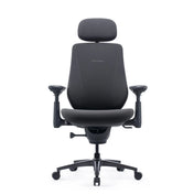 Chaise de bureau LiberNovo Maxis Elektric en graphite avec appui-tête et accoudoirs réglables de Libernovo