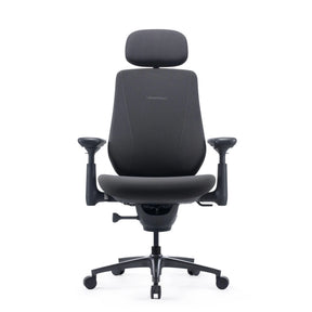 Chaise de bureau LiberNovo Maxis Elektric en graphite avec appui-tête et accoudoirs réglables de Libernovo