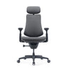 Siège de bureau haut de gamme LiberNovo Omni Gen en gris foncé avec appui-tête et accoudoirs de Libernovo