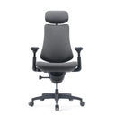 Siège de bureau haut de gamme LiberNovo Omni Gen en gris foncé avec appui-tête et accoudoirs de Libernovo