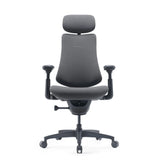 Siège de bureau haut de gamme LiberNovo Omni Gen en gris foncé avec appui-tête et accoudoirs de Libernovo