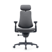 Siège de bureau haut de gamme LiberNovo Omni Gen en gris foncé avec appui-tête et accoudoirs de Libernovo