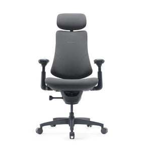 Siège de bureau haut de gamme LiberNovo Omni Gen en gris foncé avec appui-tête et accoudoirs de Libernovo