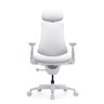 Siège de bureau haut de gamme LiberNovo Omni Gen de couleur blanche avec appuie-tête et accoudoirs réglables de Libernovo