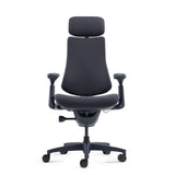 Siège de bureau haut de gamme LiberNovo Omni en noir avec appuie-tête et accoudoirs de Libernovo