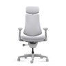 Siège de bureau haut de gamme LiberNovo Omni en gris avec appui-tête et accoudoirs de Libernovo