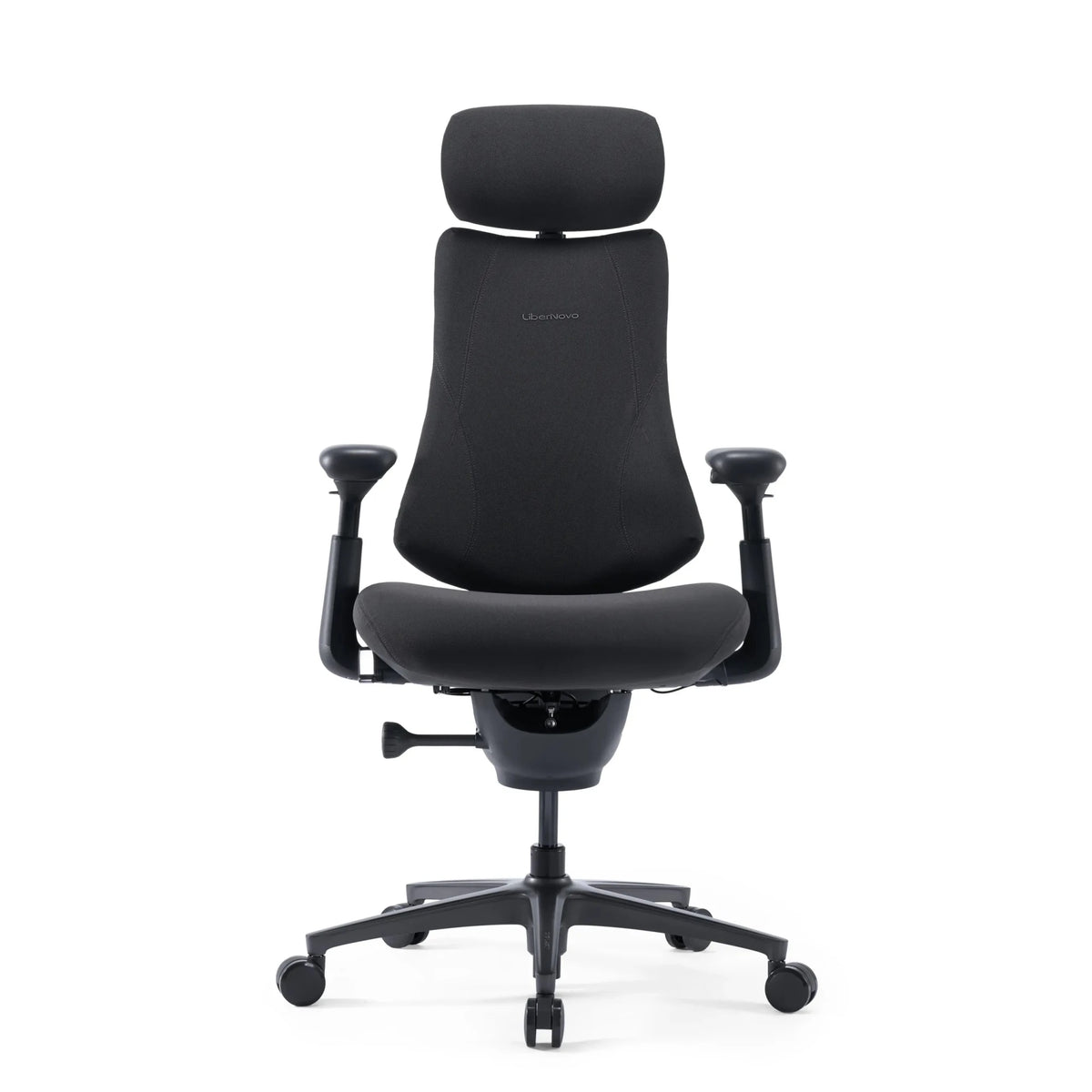 Siège de bureau haut de gamme LiberNovo Omni Pro en gris foncé avec appui-tête et accoudoirs réglables de Libernovo