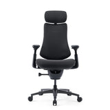 Siège de bureau haut de gamme LiberNovo Omni Pro en gris foncé avec appui-tête et accoudoirs réglables de Libernovo