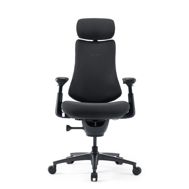 Siège de bureau haut de gamme LiberNovo Omni Pro en gris foncé avec appui-tête et accoudoirs réglables de Libernovo