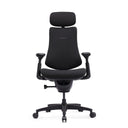 Siège de bureau haut de gamme LiberNovo Omni SE noir avec appui-tête et accoudoirs réglables de Libernovo