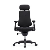 Siège de bureau haut de gamme LiberNovo Omni SE noir avec appui-tête et accoudoirs réglables de Libernovo
