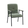 Fauteuil Lifea Flex avec revêtement en tissu vert et accoudoirs noirs de hjh LIVING